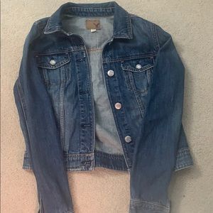 American Eagle Dark Wash Fitted Denim Jacket